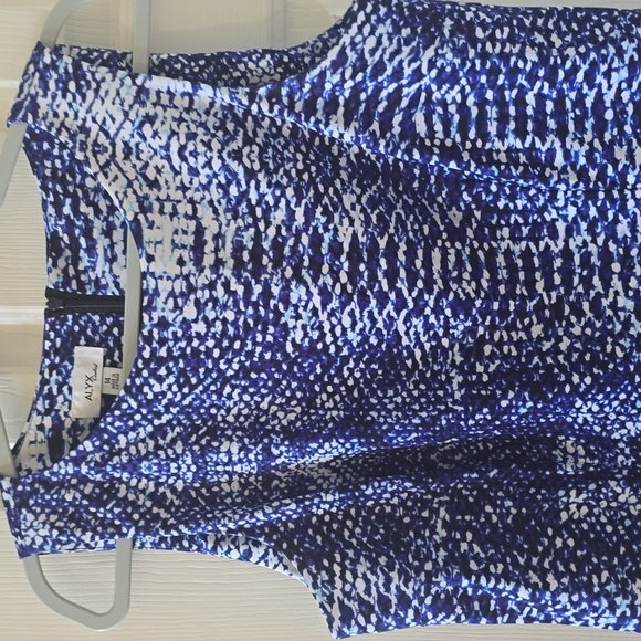 ALYX LIMITED BRAND WOMEN'S BLUE & WHITE SLEEVELESS SUMMER DRESS SIZE 14 - Picture 5 of 14